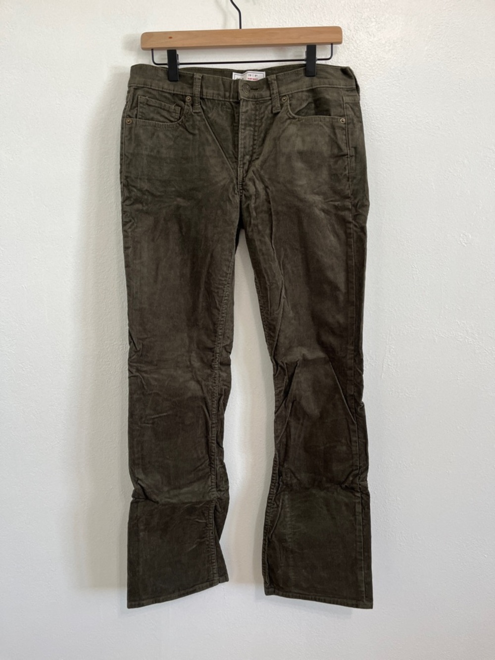 GAP Olive Green Corduroy Baby boot Mid Rise Jeans